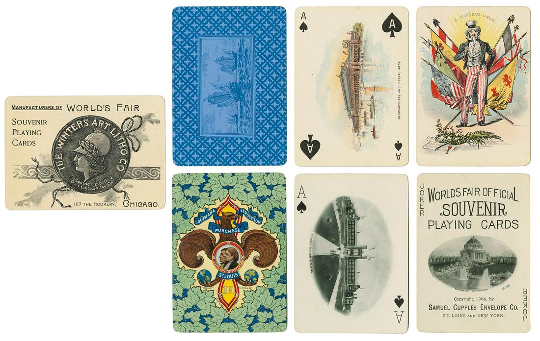 [CHICAGO/WORLD’S FAIR]. Chicago 1893 World’s Fair Playing C... (1 of 2)