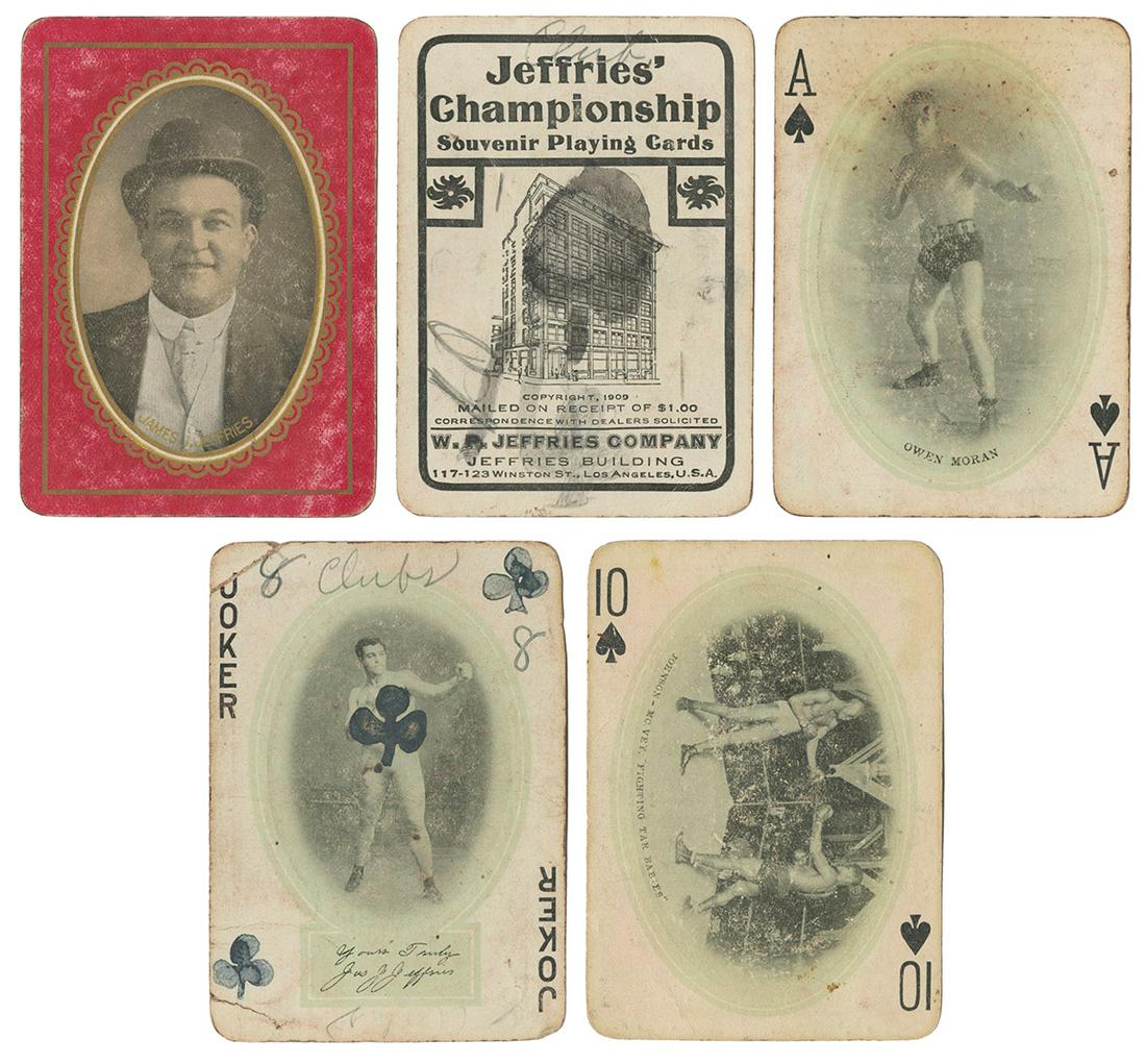 [BOXING]. Jeffries’ Championship Souvenir Playing Cards. Lo... (1 of 1)