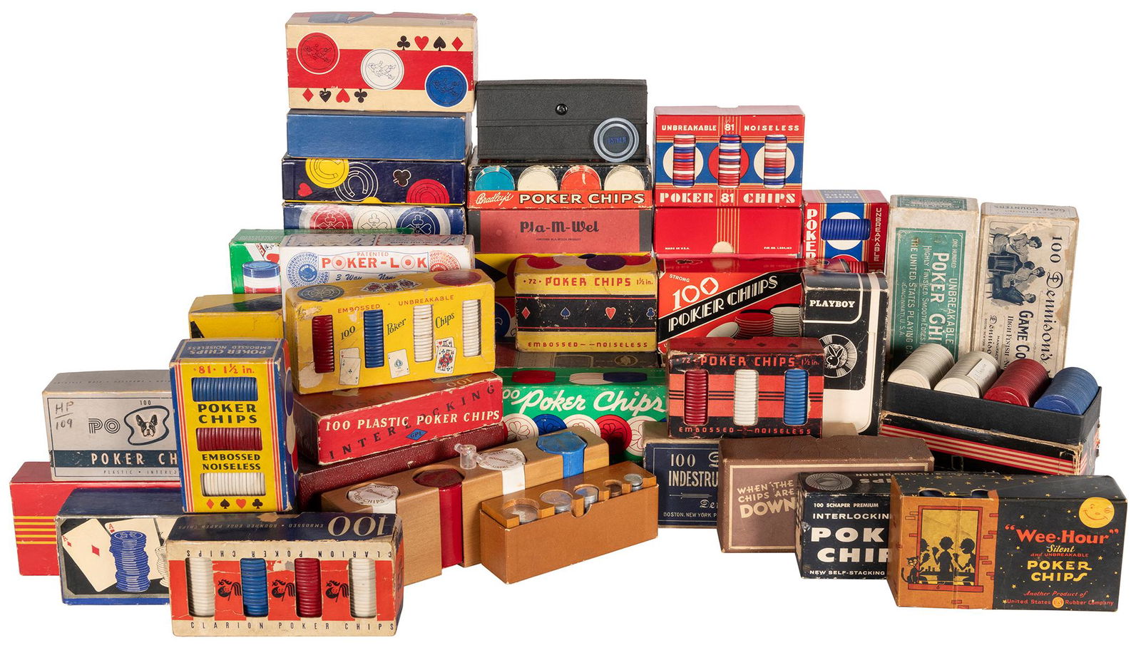 Collection of Poker Chips in Original Packaging. 20th centu... (1 of 1)