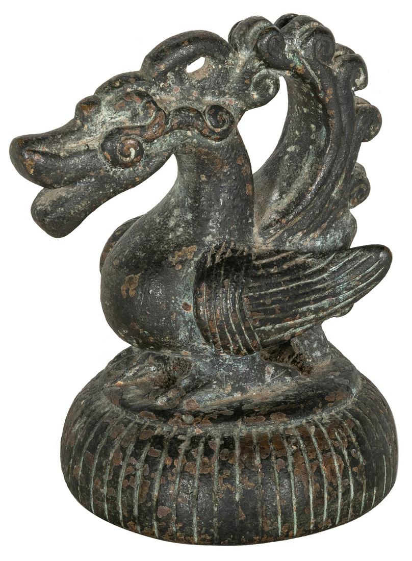 Medium metal duck opium weight. [Thailand?, ca. 1880s]. Bro... (1 of 2)