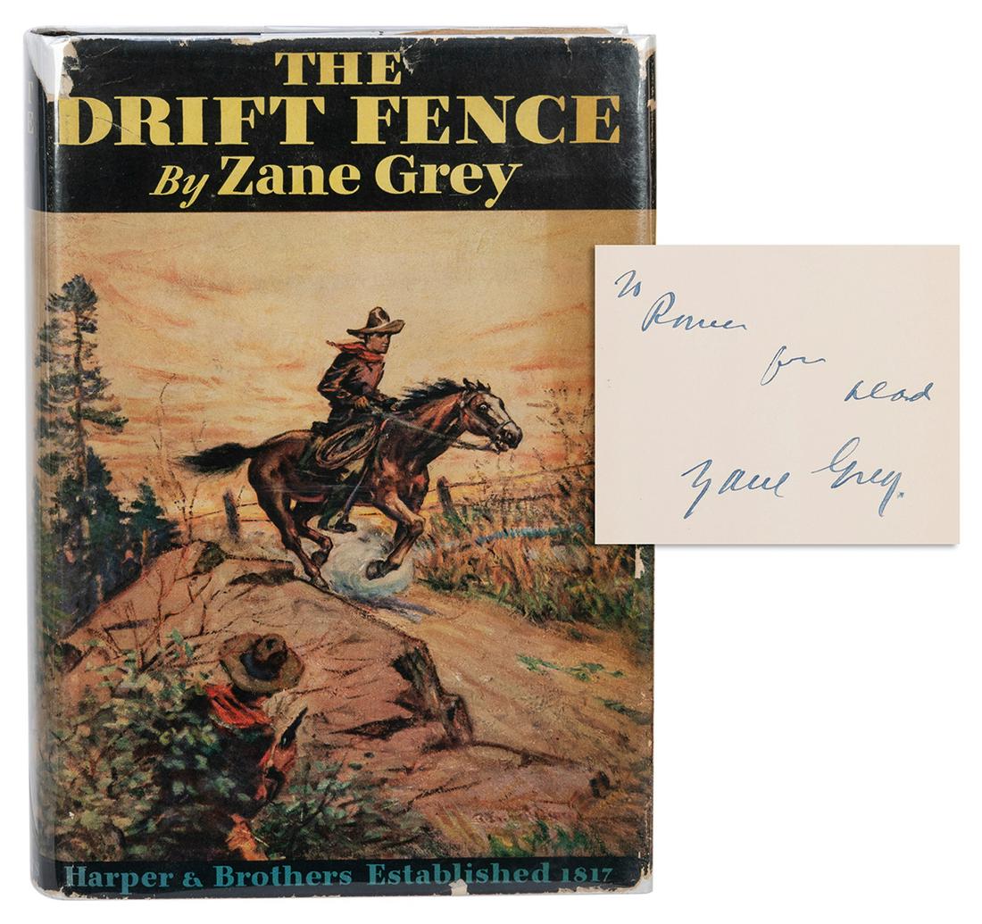 GREY, Zane (1872-1939). The Drift Fence. New York and Londo... (1 of 3)