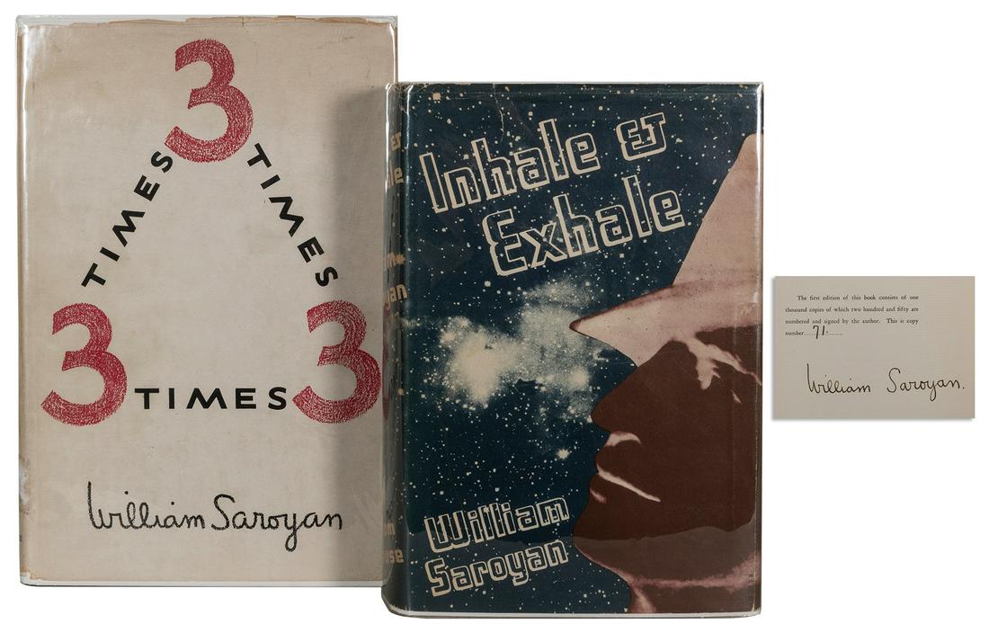 SAROYAN, William (1908-1981). A pair of signed titles, incl... (1 of 4)