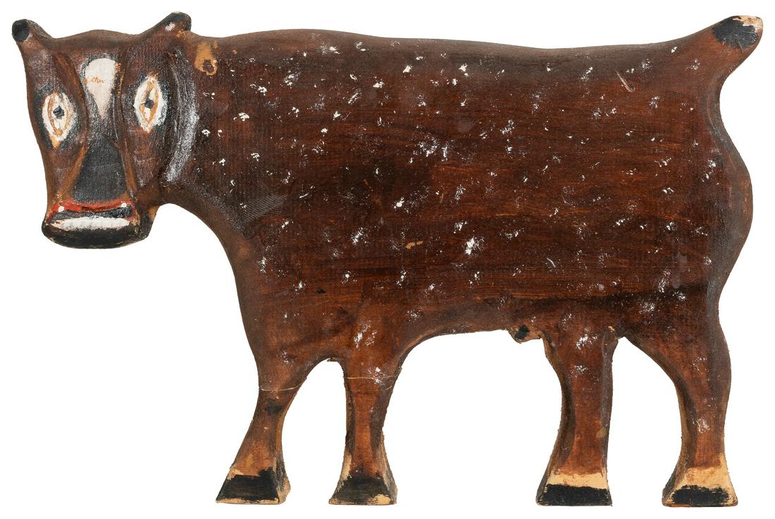 DAWSON, William (American, 1901-1990). Cow. 1990. Hand-carv... (1 of 4)