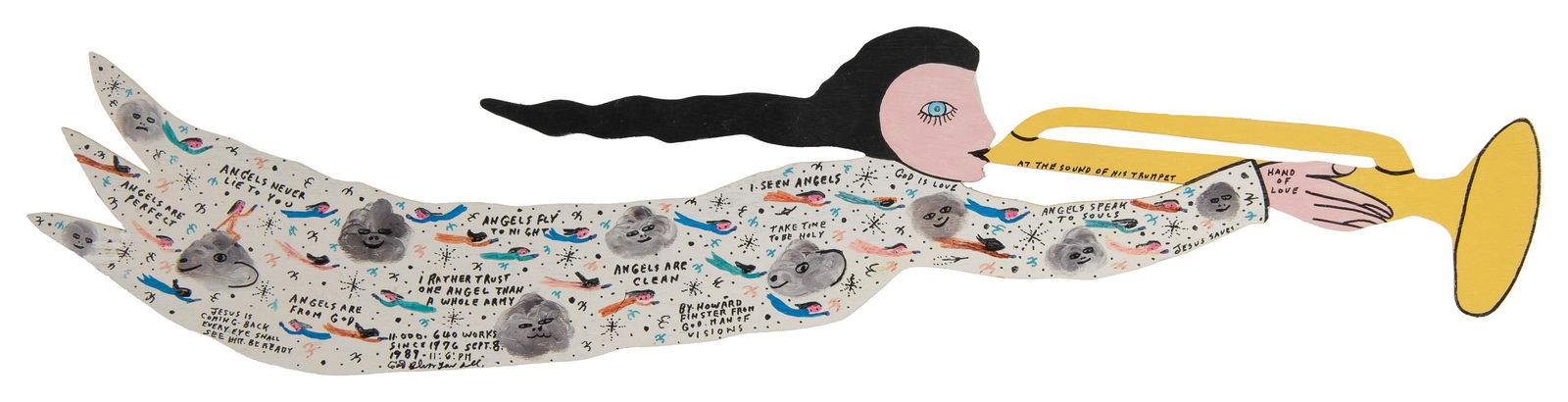 FINSTER, Howard (American, 1916-2001). Angel with Trumpet. ... (1 of 2)