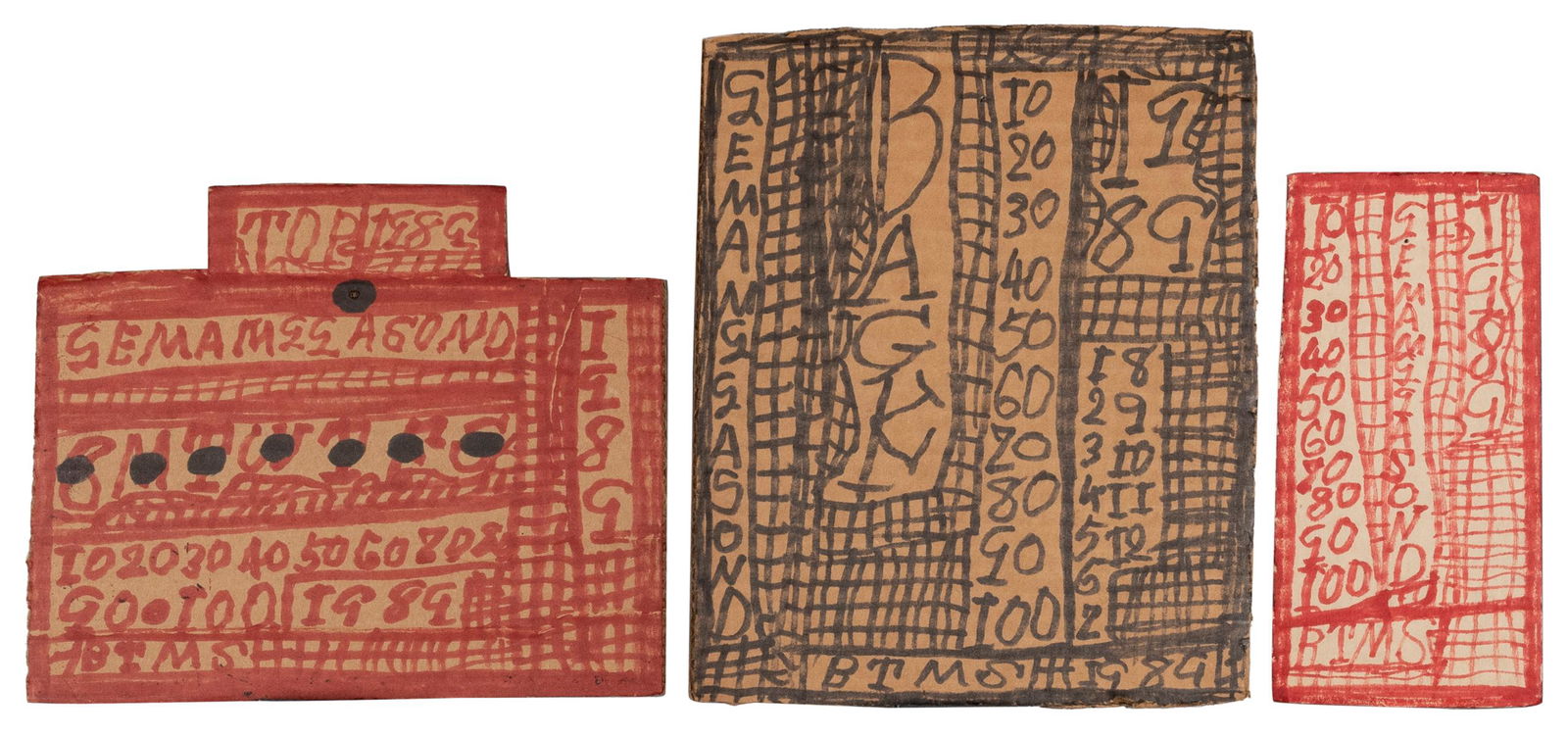 ARMSTRONG, Z. B. (American, 1911-1993). Three cardboard Doo... (1 of 2)