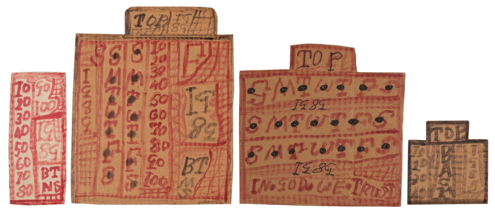 ARMSTRONG, Z. B. (American, 1911-1993). Four cardboard Doom... (1 of 2)