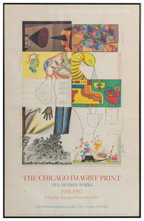 [CHICAGO IMAGISTS]. The Chicago Imagist Print. Ten Artist’s...: [CHICAGO IMAGISTS]. The Chicago Imagist Print. Ten Artist’s Works… Chicago: 1987. Offset lithograph poster on paper. Signed by all ten artists, including Jim Nutt, Art Green, Ed Paschke, S