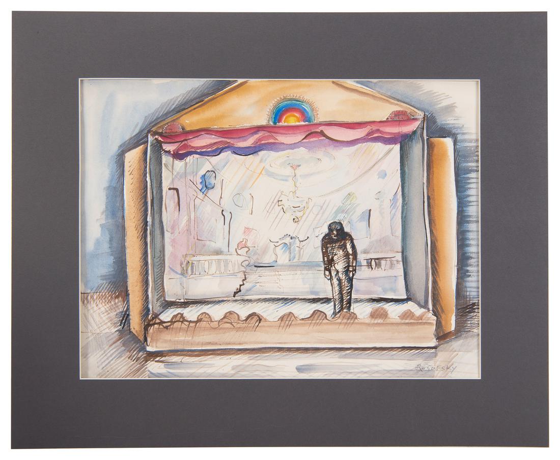 ROSOFSKY, Seymour (American, 1924-1981) Man on a Theatre St... (1 of 2)