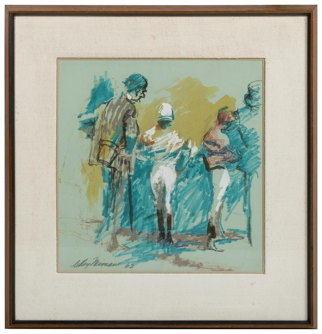 NEIMAN, LeRoy (American, 1921-2012). Jockeys and Spectators... (1 of 2)