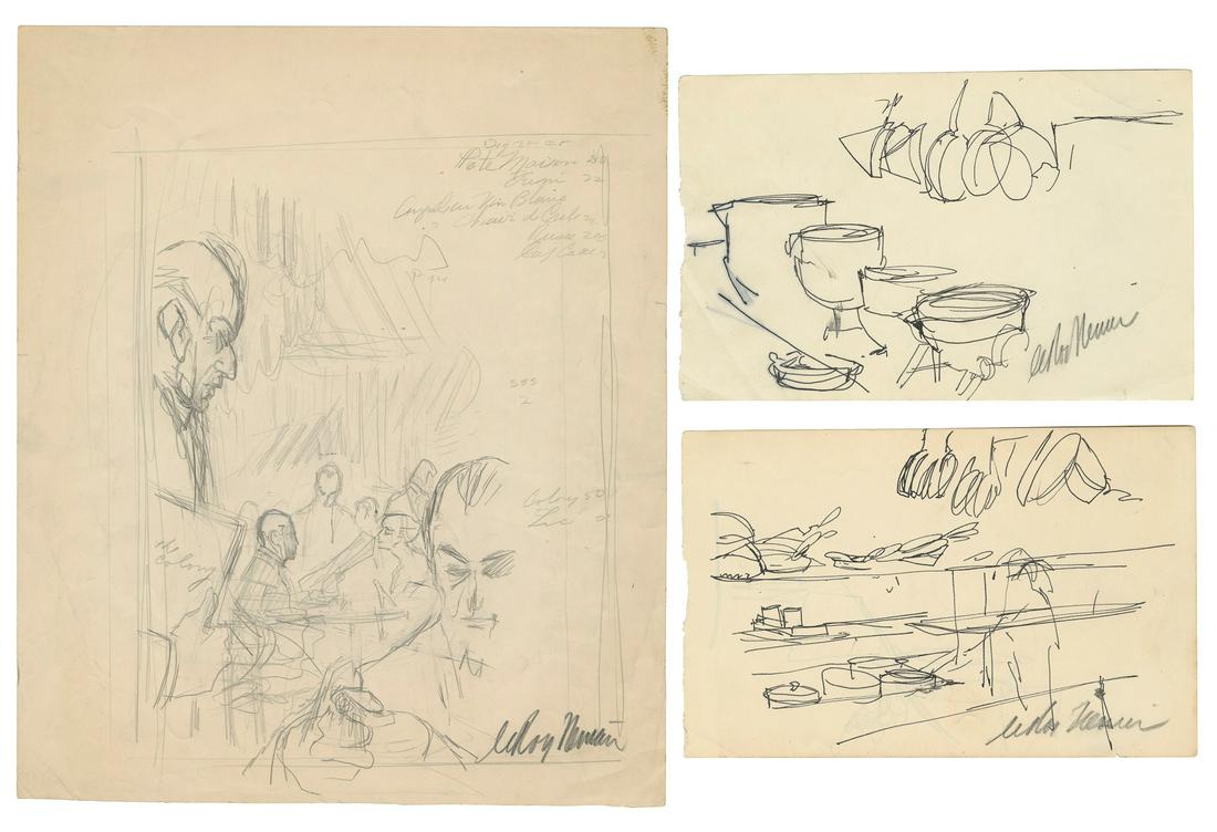 NEIMAN, LeRoy (American, 1921-2012). A group of three origi... (1 of 3)