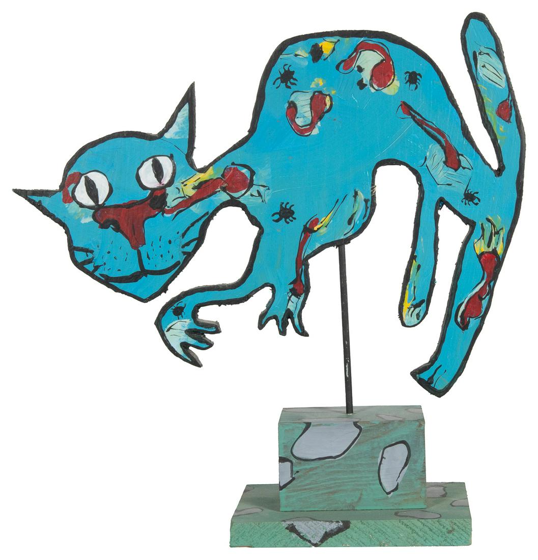 GROSS, Michael (Israeli, 1920-2004). Cat. 1982. Painted cut... (1 of 3)