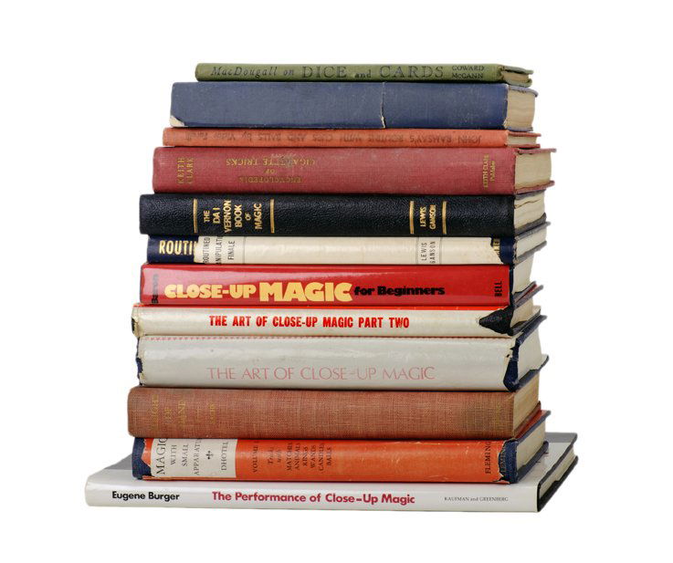 Eleven books about Close-Up Magic: [Close-Up Magic] Collection of eleven books about close-up magic. Including The Dai Vernon Book of Magic by Lewis Ganson (ca. 1957, first edition), The Performance of Close-Up Magic by Eugene Burger (