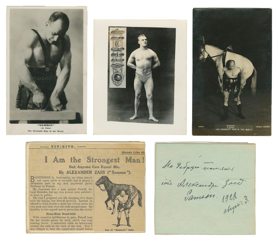 [STRONGMAN]. ZASS, Alexander “Samson” (1888-1962). Small Gr... (1 of 1)