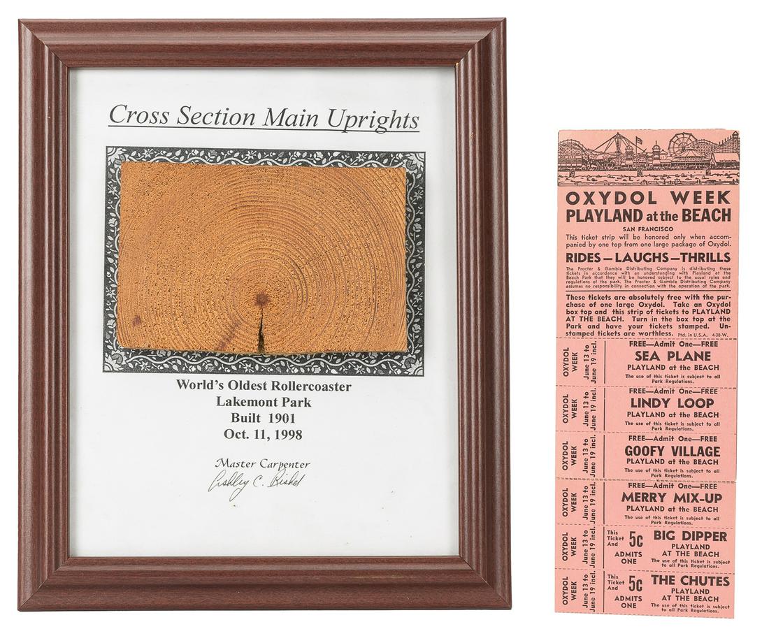 Five Pieces of Amusement Park and Circus Memorabilia and Po... (1 of 5)