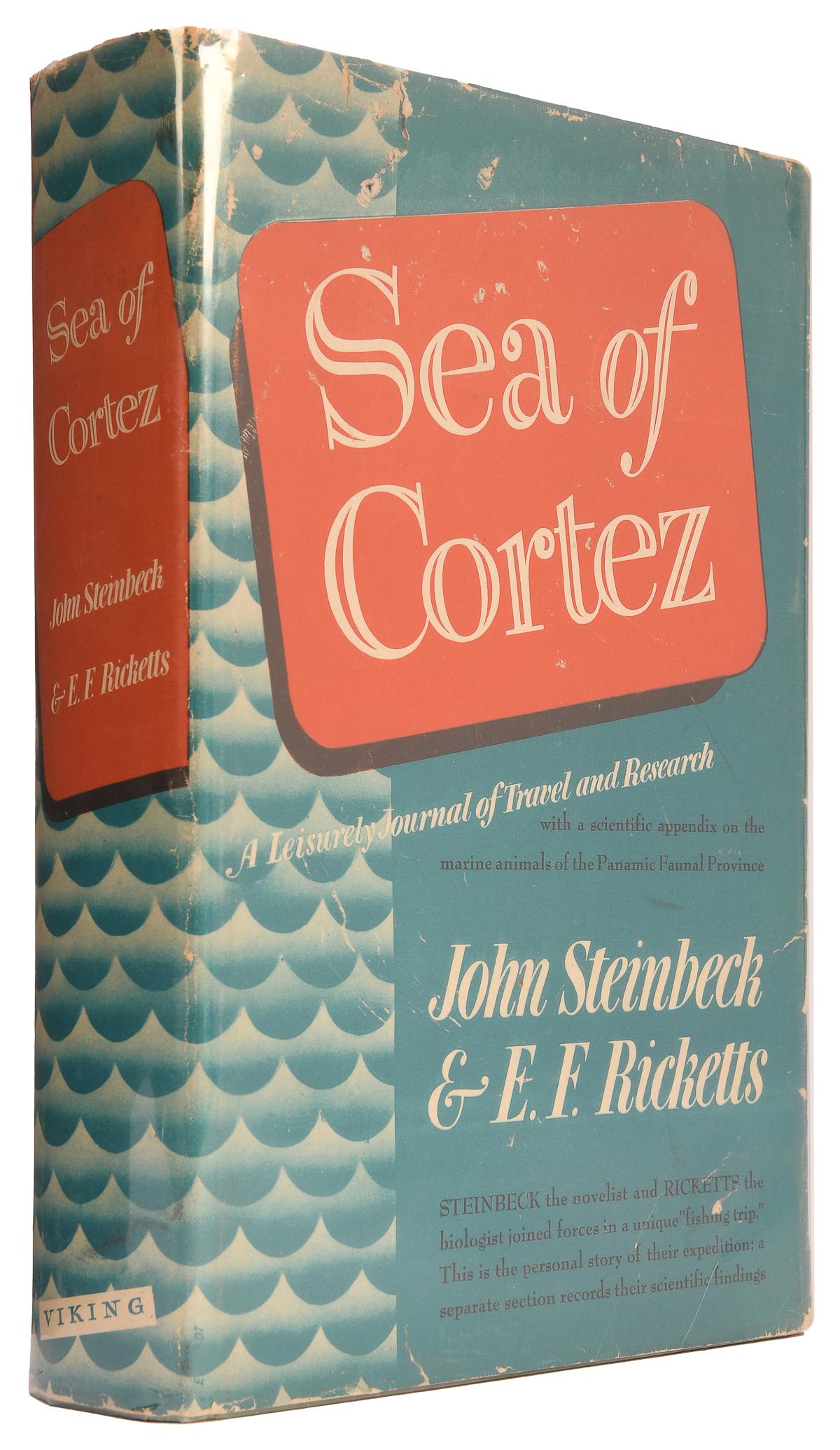 STEINBECK, John (1902-1968) and Edward F. RICKETTS (1897-19...: STEINBECK, John (1902-1968) and Edward F. RICKETTS (1897-1948). Sea of Cortez. A Leisurely Journal of Travel and Research… New York: The Viking Press, 1941. 8vo. Illustrated in color and black a