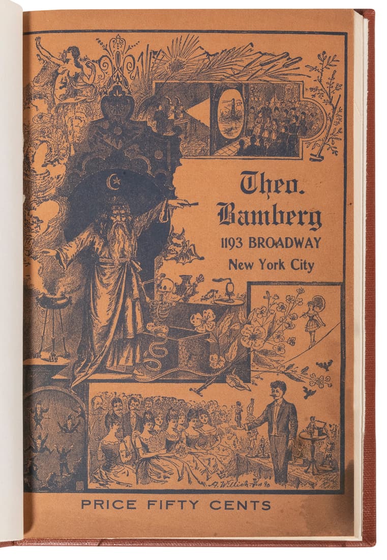 Theo Bamberg Conjuring Catalog. New York, [1909]. Orange pi... (1 of 2)