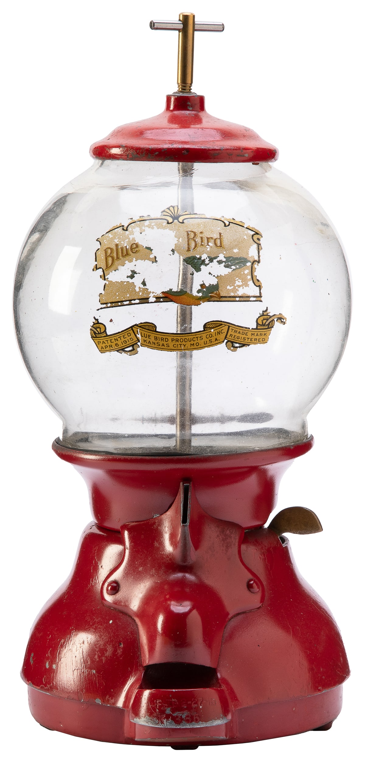 Blue Bird 1 Cent Gumball Machine. Kansas City, MO: Blue Bir... (1 of 2)