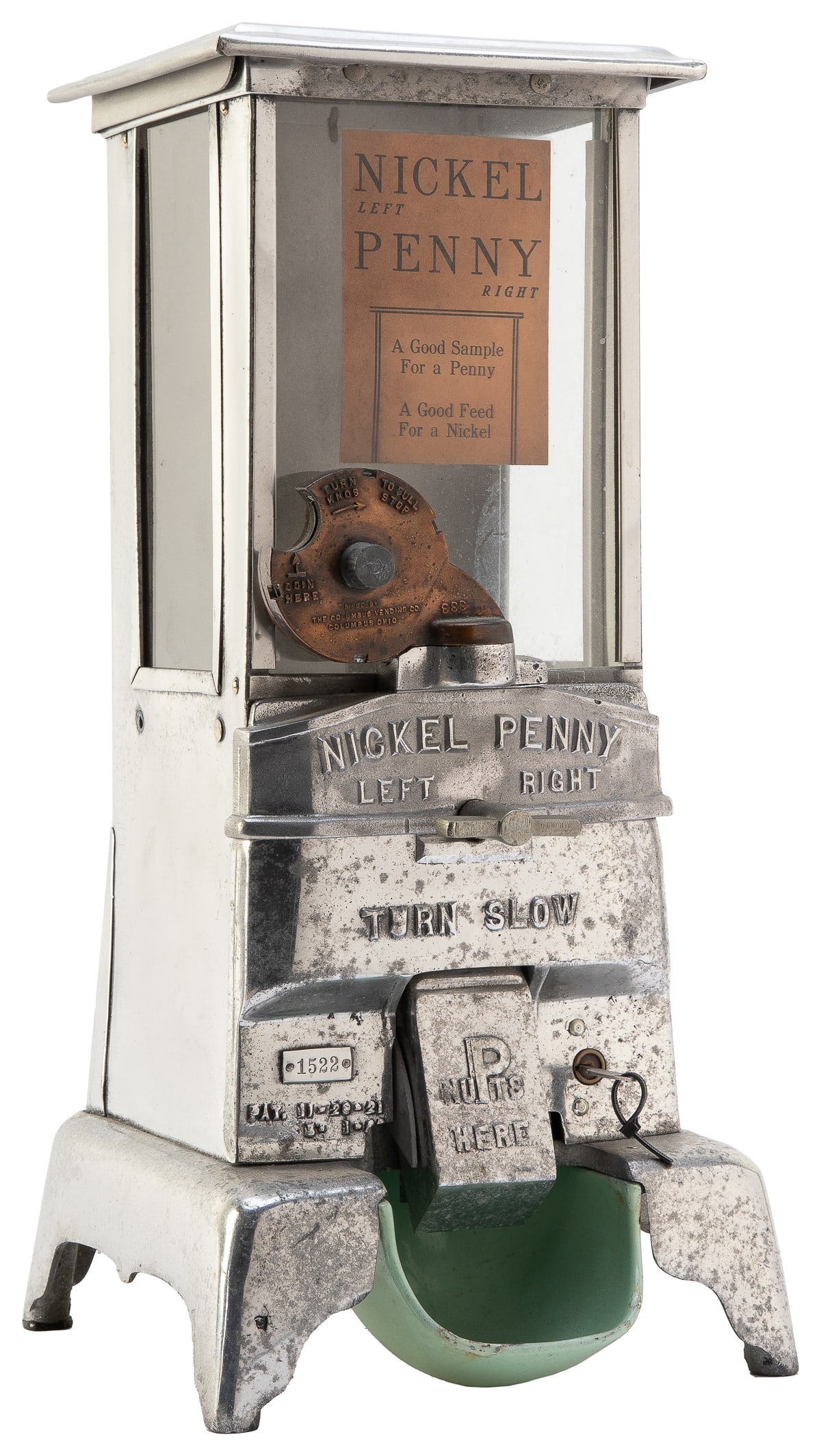 Brice Williams 1 and 5 Cent Nut Vending Machine. Kokomo, IN... (1 of 2)