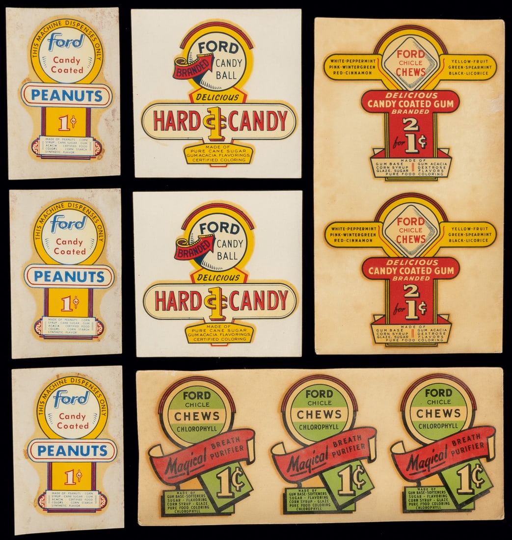 Ford Vending / Gumball Machine Decals. Weehawken, NJ: Palm,... (1 of 1)