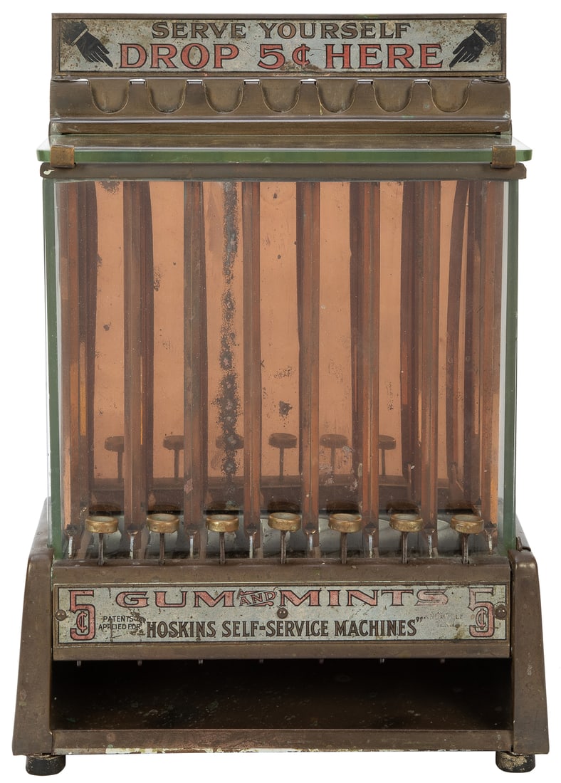 Hoskins 5 Cent Self-Service Gum and Mint Countertop Vending... (1 of 2)