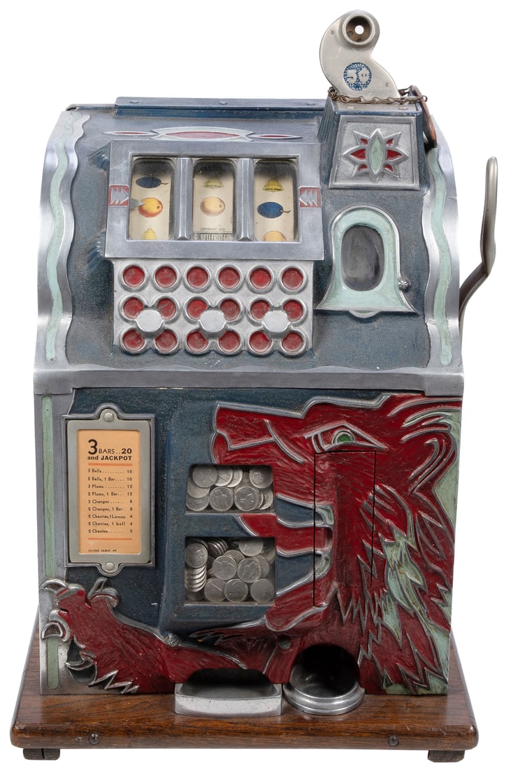 Mills 5 Cent Lion Head Slot Machine. Chicago: Mills Novelty... (1 of 4)