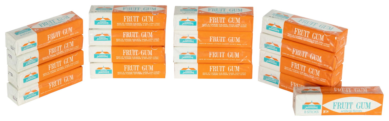 Howard Johnson’s Fruit Gum. 17 Unopened Packs. Quincy, Mass... (1 of 2)
