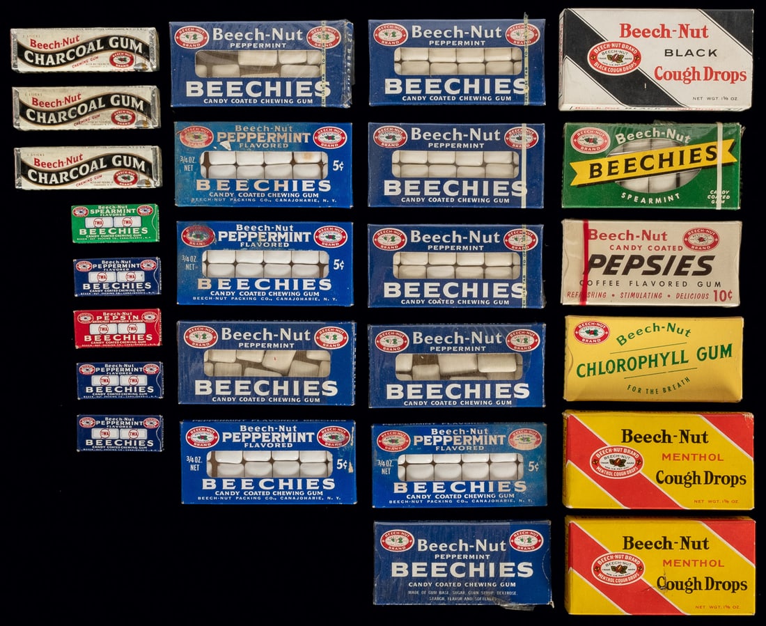 Beech-Nut. Lot of Gum and Cough Drops with Display Box. 25 ... (1 of 2)