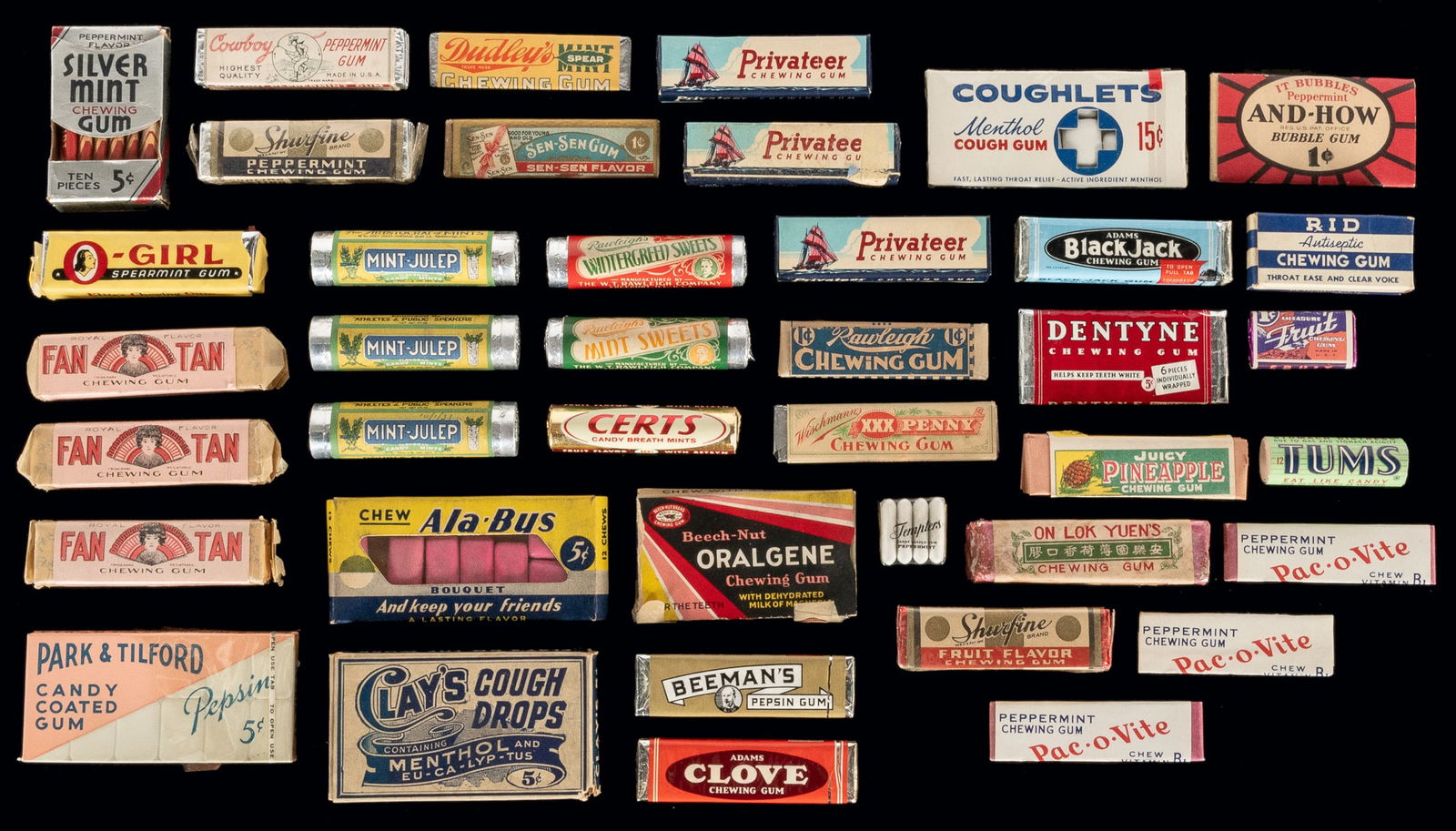 Collection Of Early Chewing Gum And Cough Drops In Original... Auction