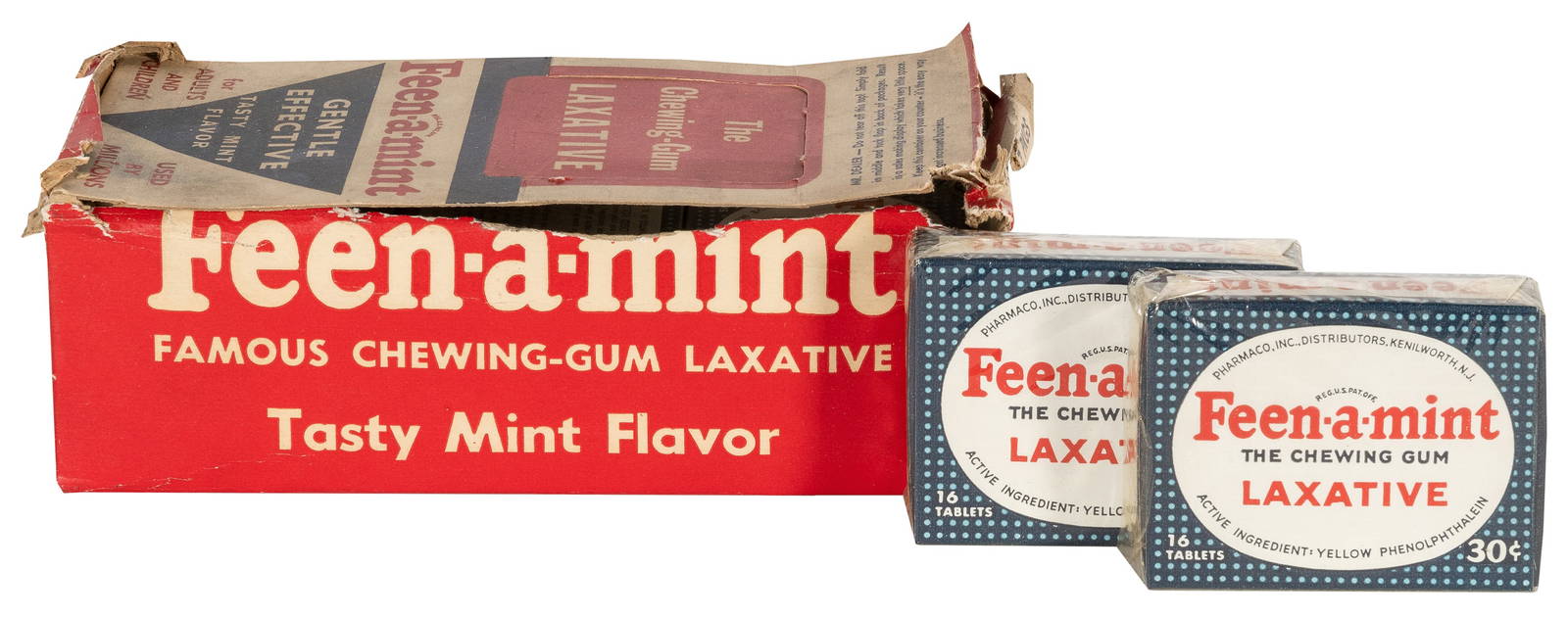 Feenamint Chewing Gum Laxative In Original Box. Kenilwort... Auction