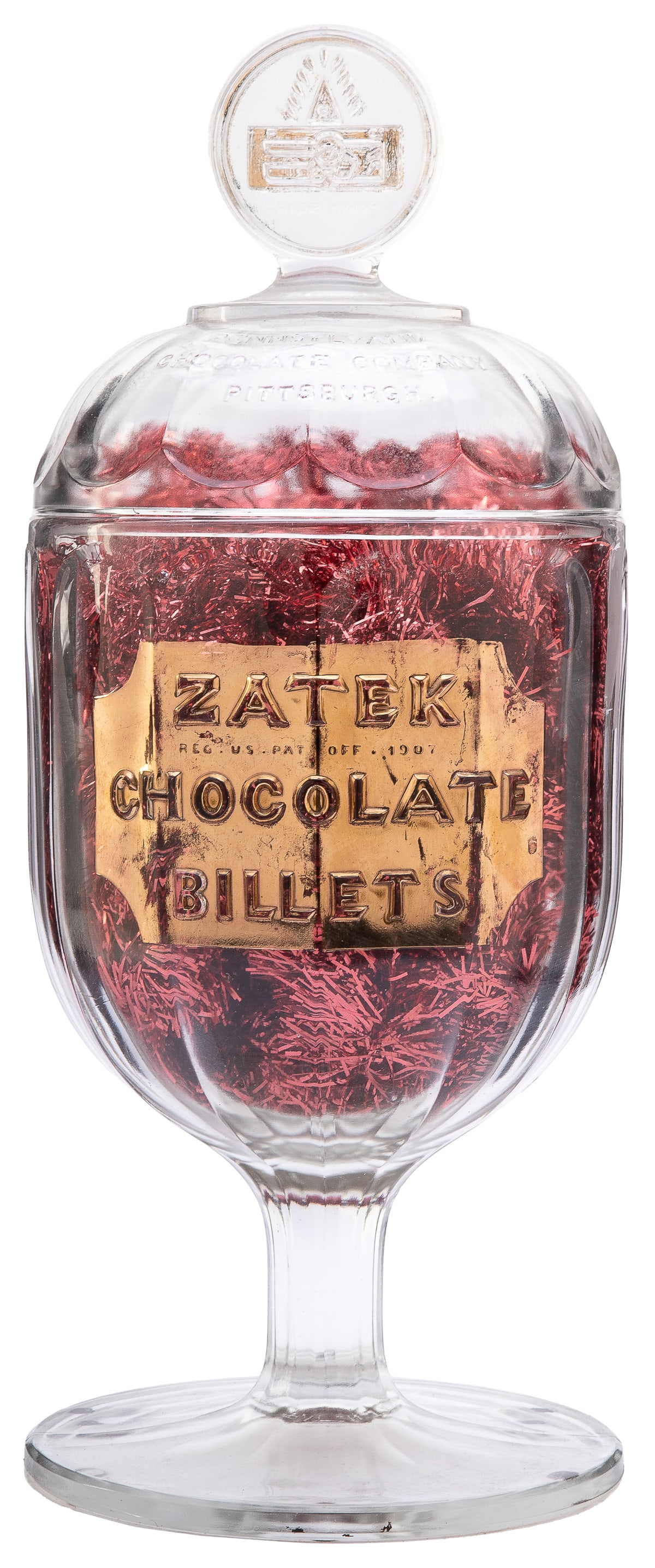 Zatek Chocolate Billets Glass Candy Jar. Large and ornate p... (1 of 1)