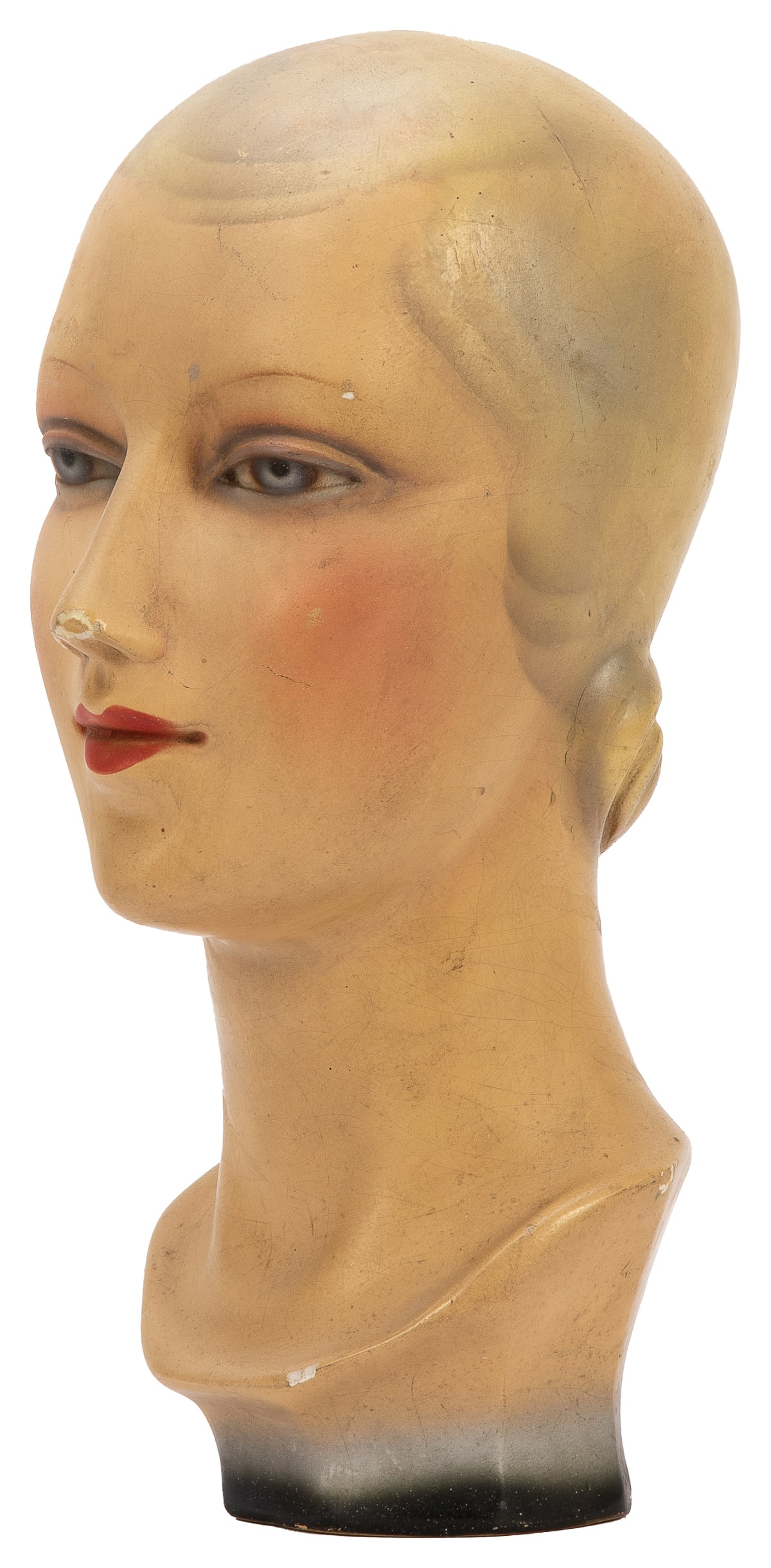 Art Deco-Style Female Mannequin Bust. Circa 1920s-1930s. Pa... (1 of 2)
