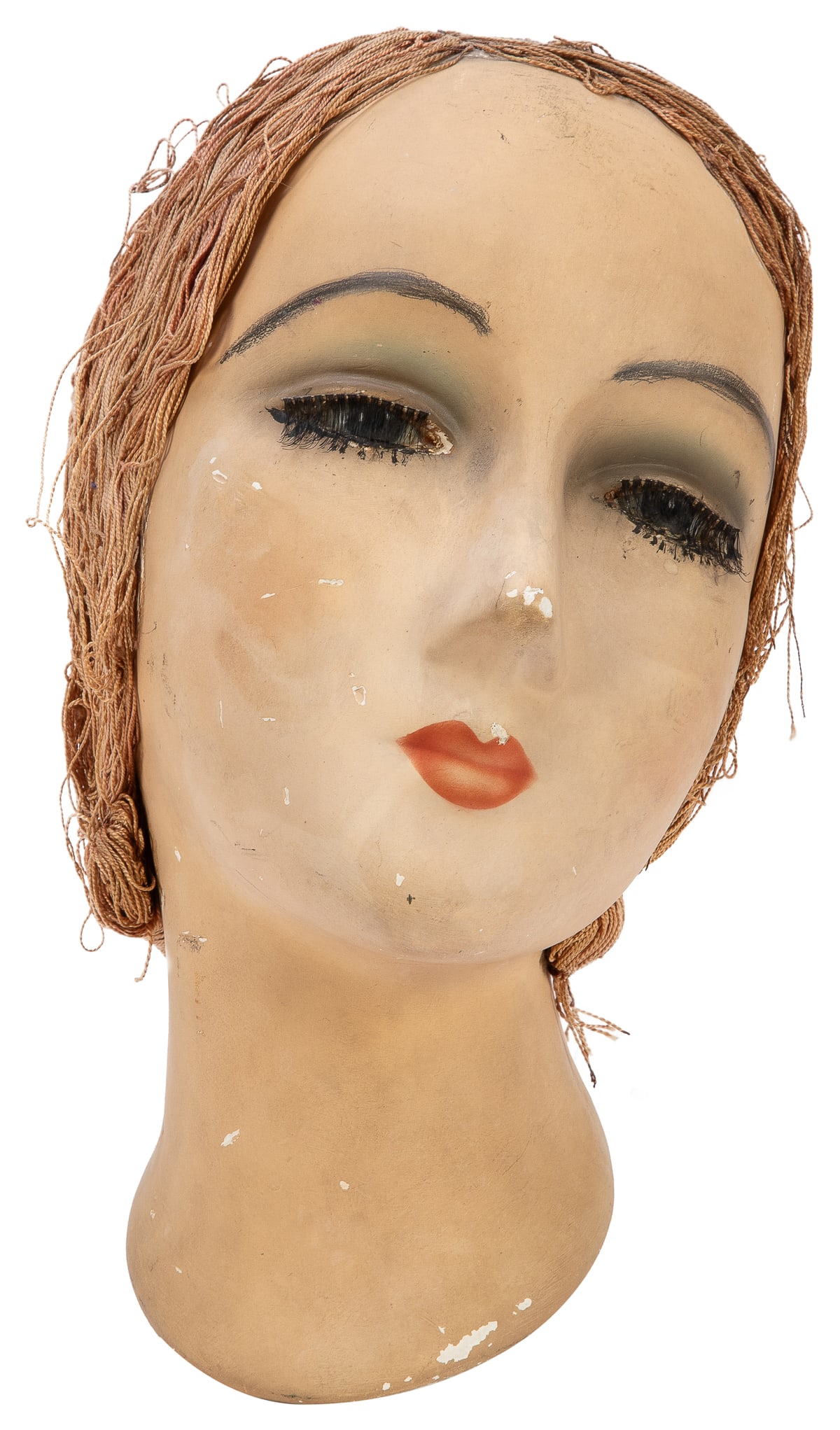 Art Deco-Style Female Mannequin Bust with String Hair and E... (1 of 2)