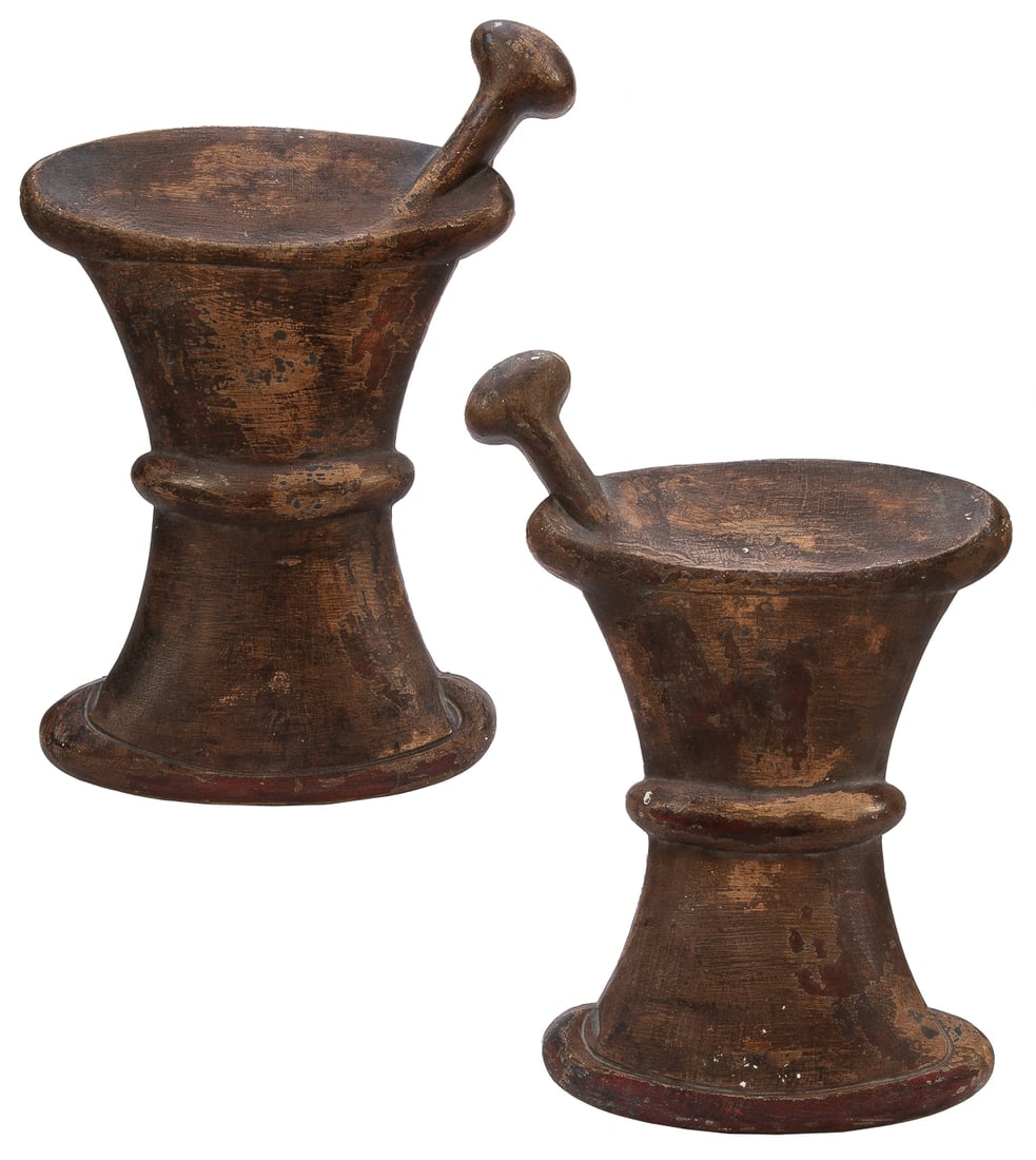 Mortar and Pestle Wall Pair of Hanging Trade Signs for a Ph... (1 of 1)