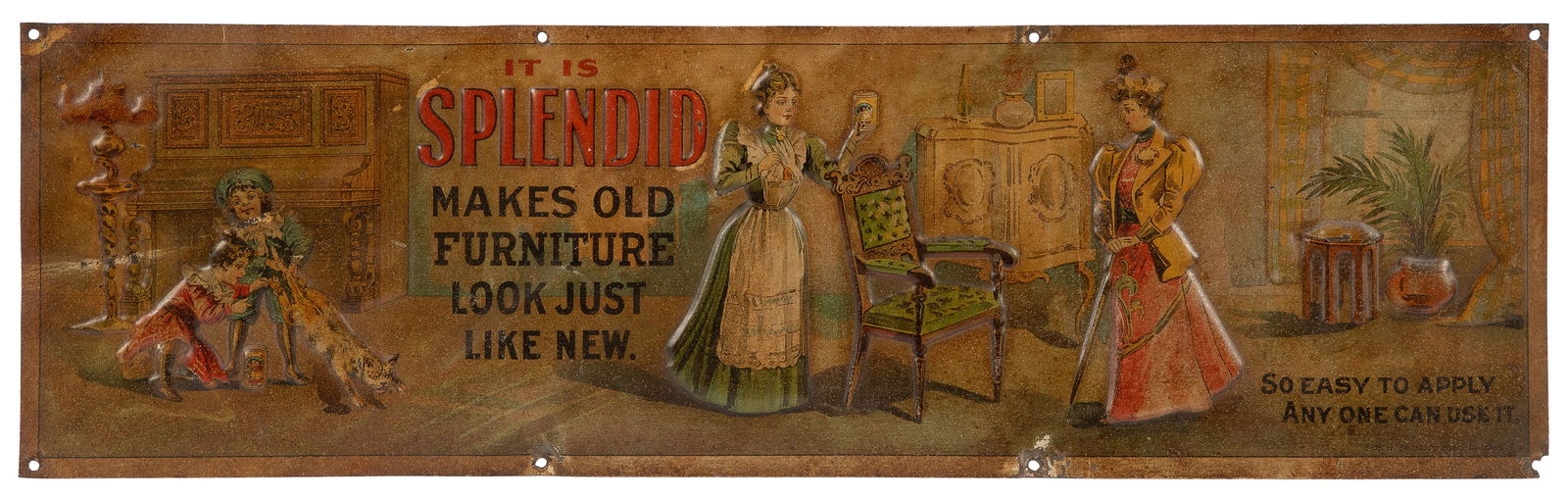 Splendid Furniture Polish “It is Splendid” Tin Sign. Circa ... (1 of 1)