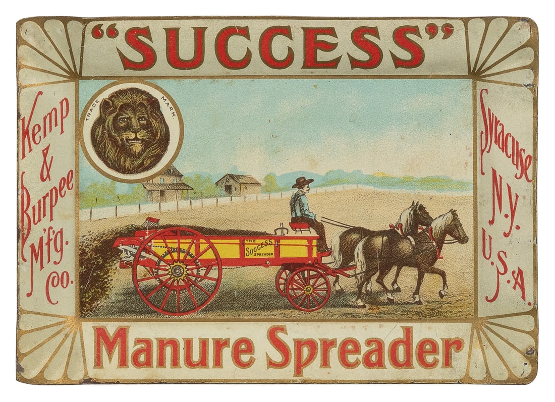 [TIP TRAY]. Kemp & Burpee “Success” Manure Spreader. Syracu... (1 of 1)