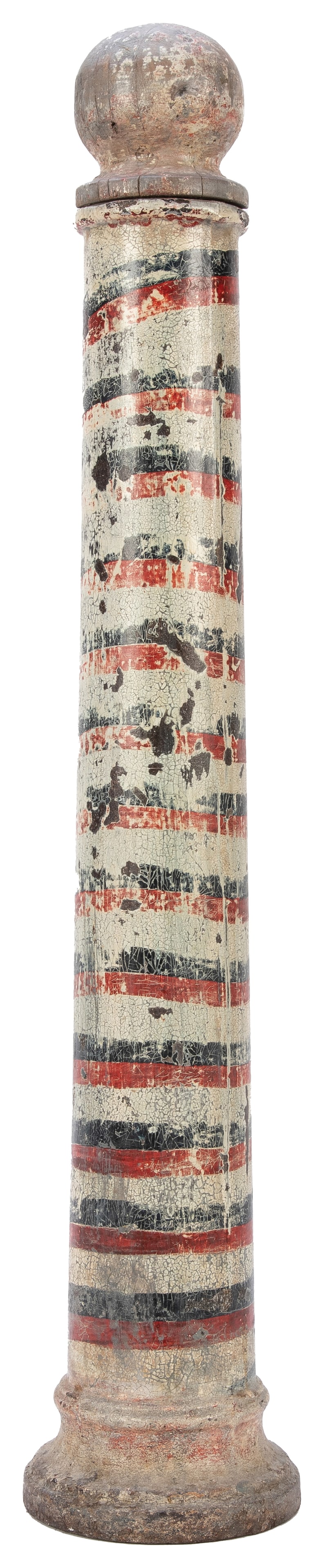 Vintage Barber Pole. Circa 1890s-1920s. Cast iron painted b... (1 of 1)