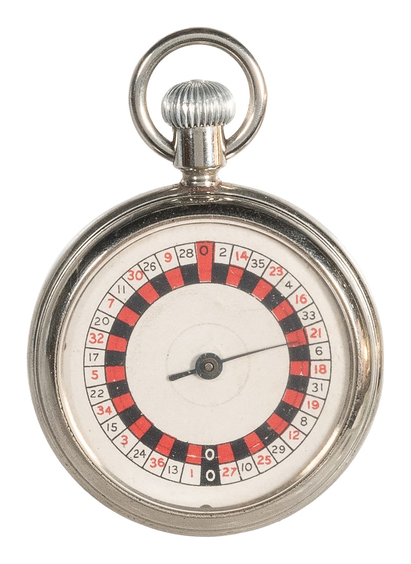 Roulette Pocket Watch. Maker unknown, ca. 1900. Push the st... (1 of 2)