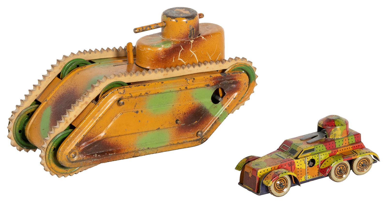 Two German Wind-Up Tank Toys. (1 of 2)