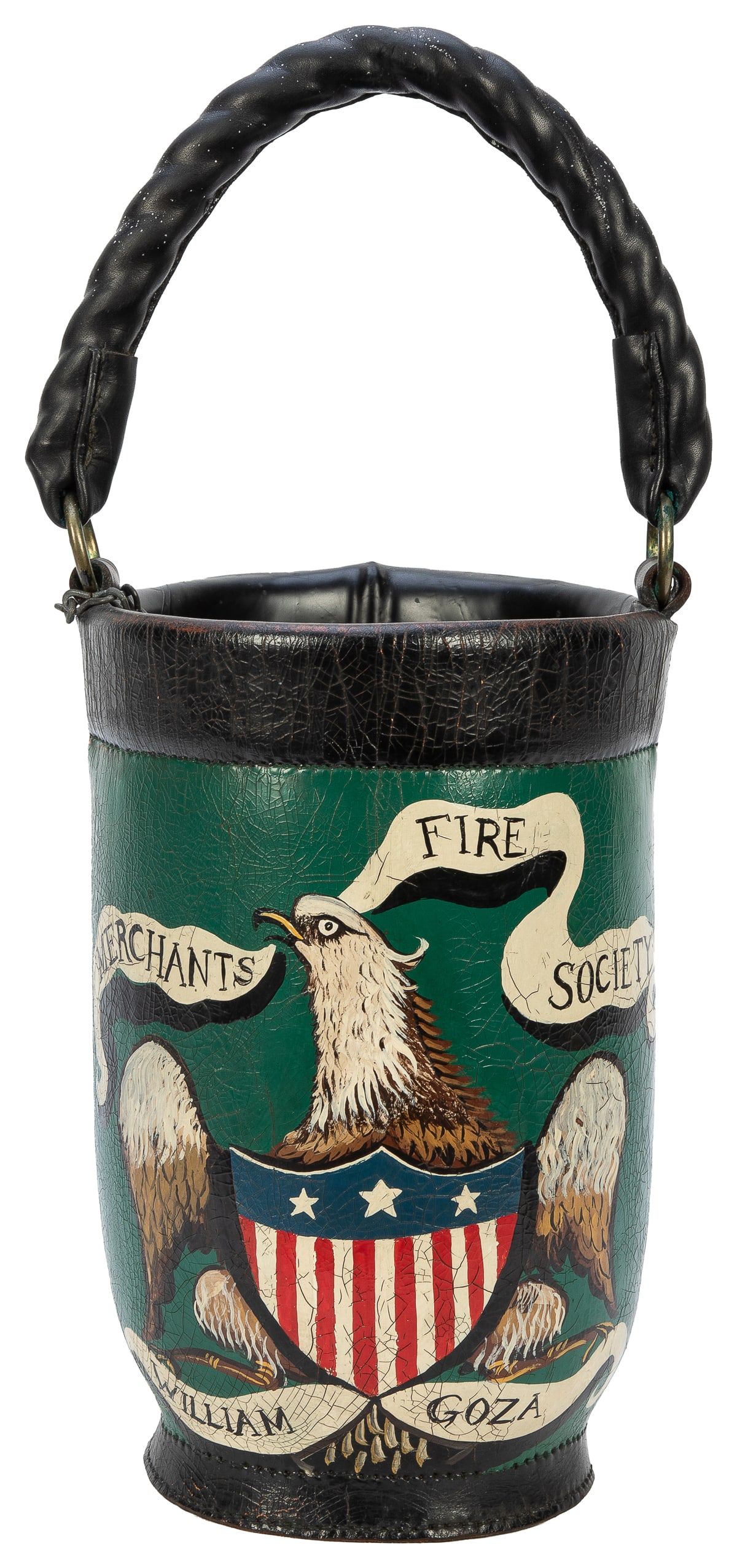 Steven Lalioff Merchants Fire Society Leather Fire Bucket. ... (1 of 2)