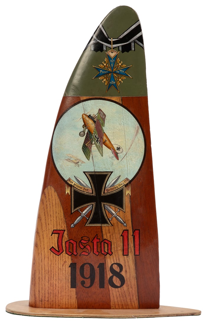 German World War I Jasta 11 Painted Airplane Propeller. Pie... (1 of 1)