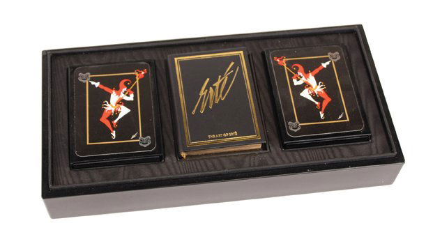 The Art of Erte. Two Decks of Playing Cards. 1983: The Art of Erte. Two Decks of Playing Cards with Presentation Case and Booklet. Sobranie, London, Eng., 1983. Two decks of playing cards designed by Erte for Sobranie (cigarettes). Boxed in a beautifu