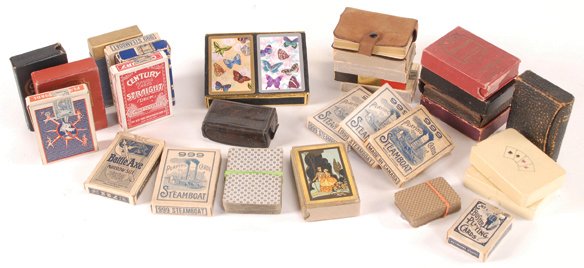 30 packs of playing cards. Inc. seven Steamboats.: 30 packs of playing cards. Including seven Steamboats. Primarily American, ca. 1890-1990. Condition varies.