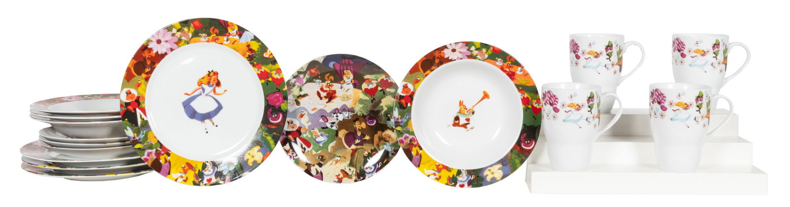 [DISNEYANA]. Two sets of China plates, bowls and mugs. (1 of 1)