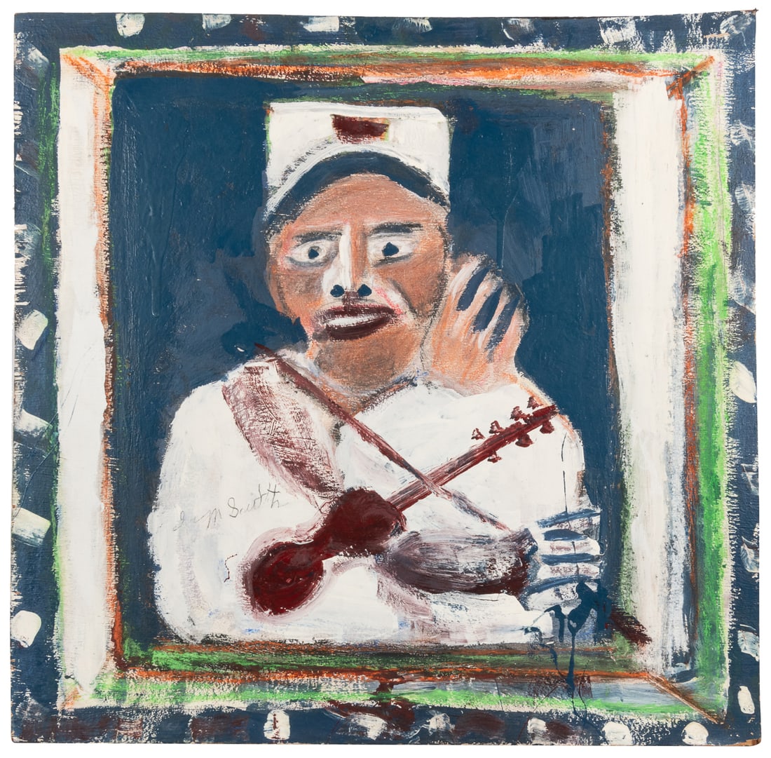 SUDDUTH, Jimmy Lee (American, 1910-2007) Self-Portrait with... (1 of 2)