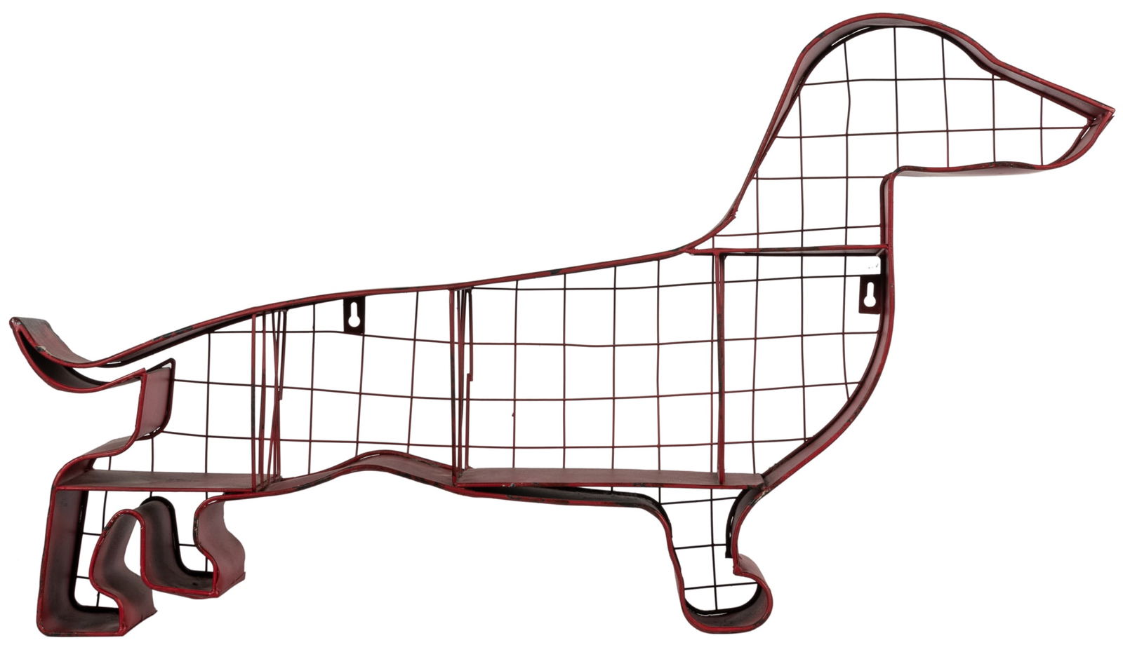 [FOLK ART]. Hand-Made and Painted Shelving Unit Shaped as a... (1 of 2)