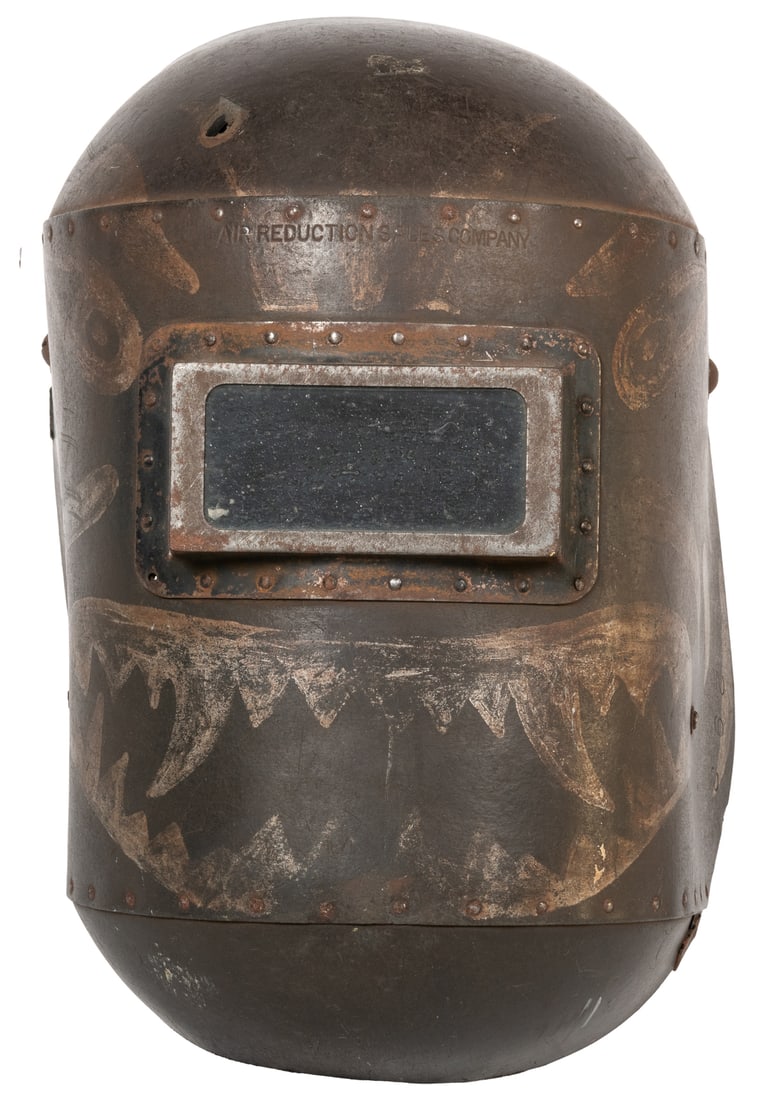[FOLK ART]. Hand-Painted Welding Mask. [New York: Air Reduc... (1 of 4)
