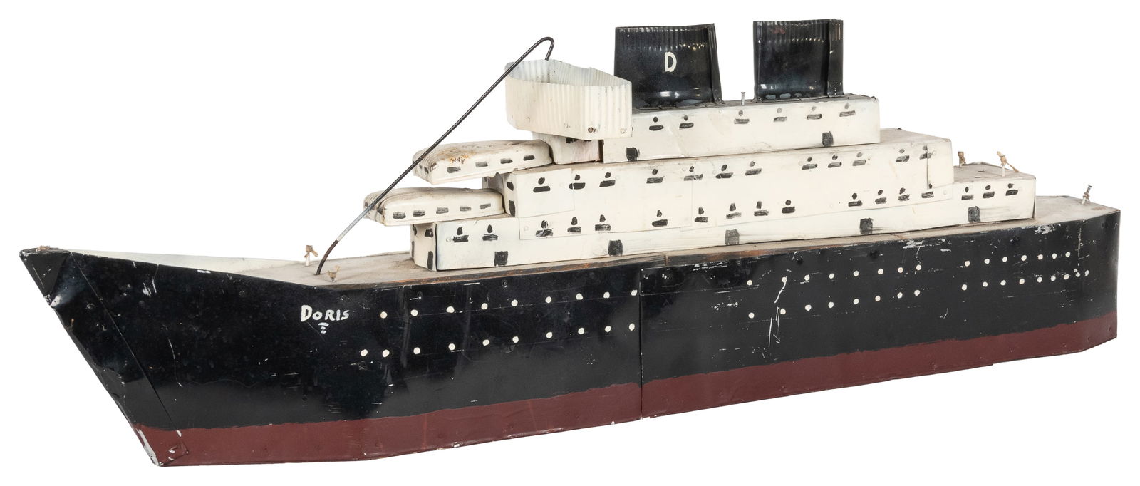 [FOLK ART]. Pair of Handmade and Hand-Painted Ship Models. ... (1 of 6)