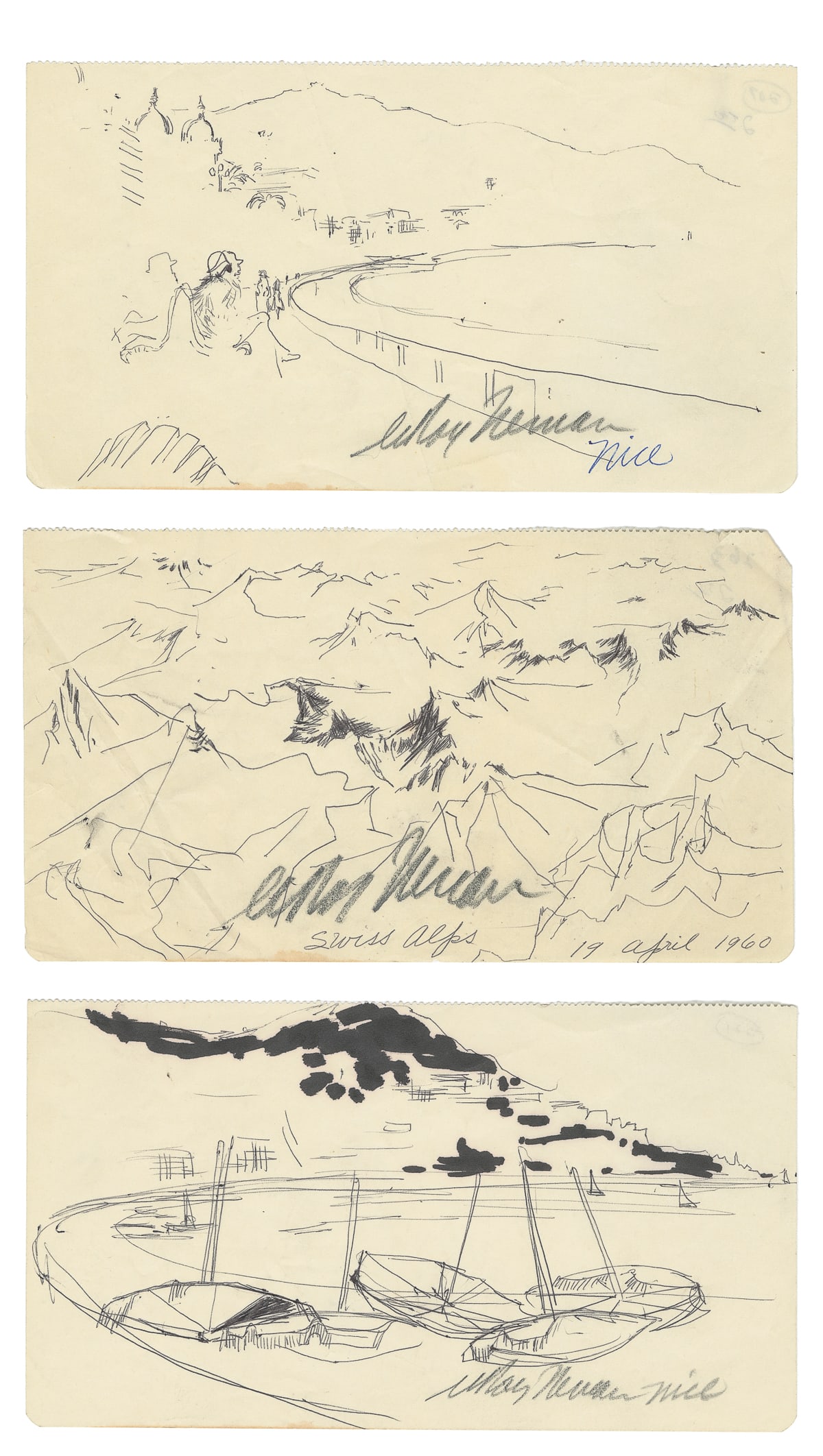 NEIMAN, LeRoy (American, 1921-2012). A Group of Three Signe... (1 of 1)