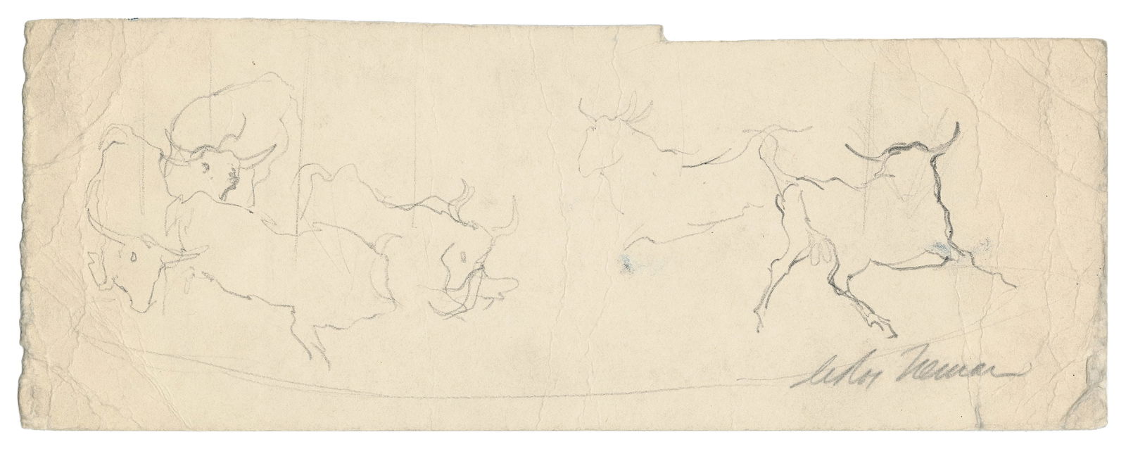 NEIMAN, LeRoy (American, 1921-2012). A Group of Two Sketche... (1 of 2)