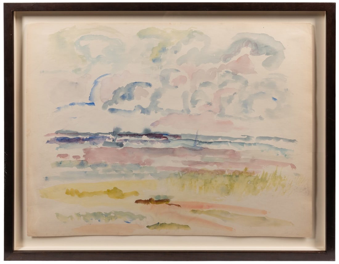 SCHUELER, Jon (American, 1916-1992). Untitled. 1960. Waterc... (1 of 2)